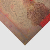 ロングヴィンテージアンティークレッドブラウンテクスチャファームティス 薄葉紙 (詳細)