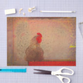 ロングヴィンテージアンティークレッドブラウンテクスチャファームティス 薄葉紙 (クラフト)