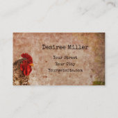 ロングヴィンテージアンティークレッドブラウンテクスチャファーム 名刺 (裏面)