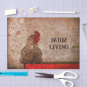 ロングヴィンテージアンティークレッドブラウンテクスチャファーム 薄葉紙 (クラフト)