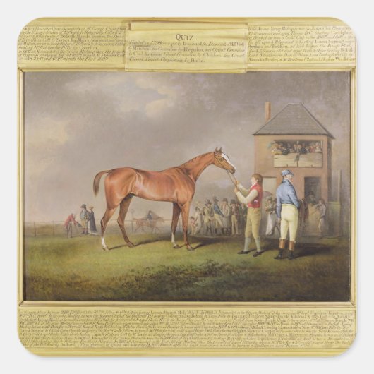 ロング卿の財産「クイズ」のポートレート スクエアシール (正面)