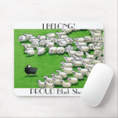 ロング失ったラム誇りを持った：ブラックシープマウスパッド マウスパッド (マウス)