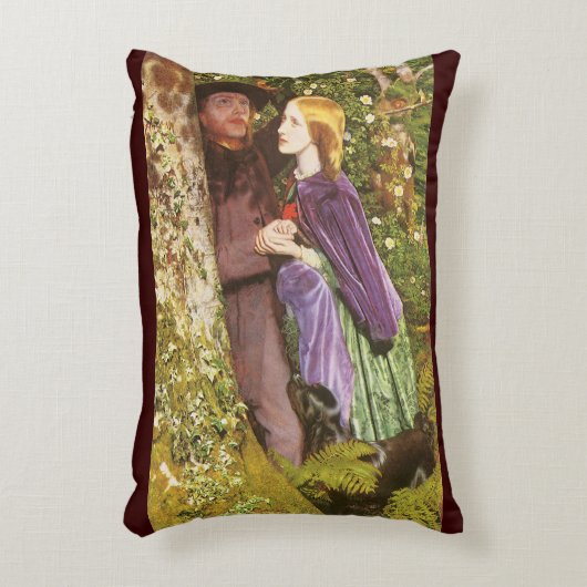 ロング婚約byアーサー・ヒューズ、ヴィンテージ・アート アクセントクッション (正面(垂直))