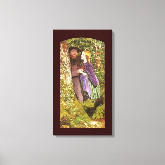 ロング婚約byアーサー・ヒューズ、ヴィンテージ・アート キャンバスプリント (正面)