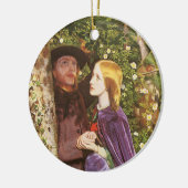 ロング婚約byアーサー・ヒューズ、ヴィンテージ・アート セラミックオーナメント (左)