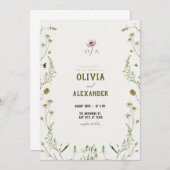 ロング招待状の魔法結婚 招待状 (正面/裏面)