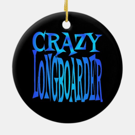 ロング熱狂するボーダー セラミックオーナメント (裏面)