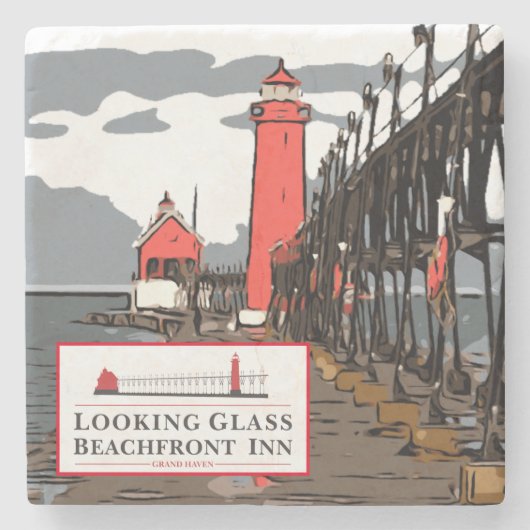 ロング用ガラス石コースター ストーンコースター (正面)