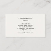 ロング素朴スターファームウッドの名刺 名刺 (裏面)