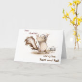 ロング転がライブロックと愛誕生日愛 カード (黄色い花)