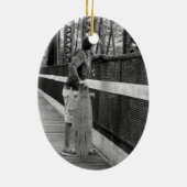 ロング10代のボード付き セラミックオーナメント (裏面)