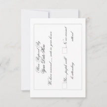 ロング エレガント RSVP カード