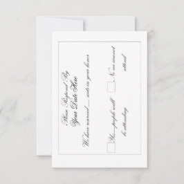 ロング エレガント RSVP カード