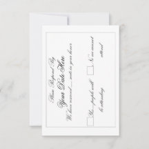 ロング エレガント RSVP カード