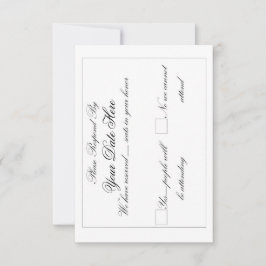 ロング エレガント RSVP カード