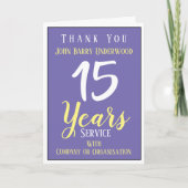 ロング·サービス賞認定 カード (正面)