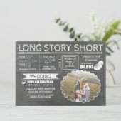 ロング・ストーリー・ショート | s結婚およびベビーお祝い セーブザデート (スタンド正面)
