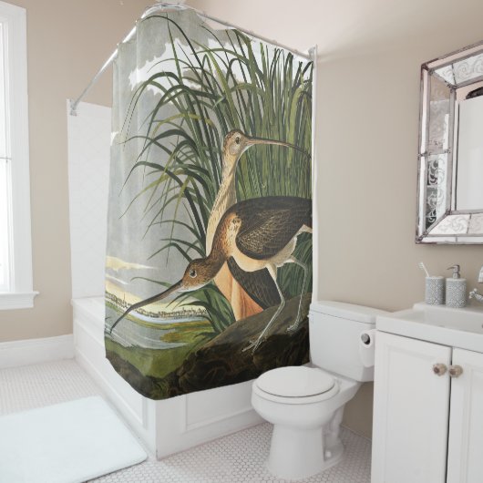 ロング – バードカレーバイアウドゥボンヴィンテージマーシュバード シャワーカーテン (インサイチュ)
