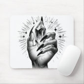 ロング ブラック ネイル & クリスタル エネルギー マジック ヴィンテージ マウスパッド (マウス)
