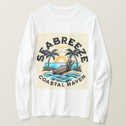 ロング・メンズ・ビーチ Tシャツ (デザイン正面)