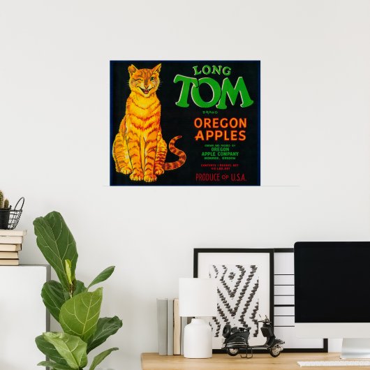 ロングTom Apple Crate LabelMonroe、または ポスター (ホームオフィス)