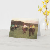 ロンシャンプの競走馬(Edgar Degas) カード (黄色い花)