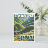 ロンジライステラス広西中国 ポストカード (スタンド正面)