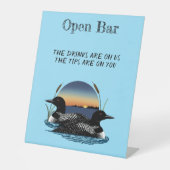 ロンズサンセットブルーオープンバー 台座サイン (正面)