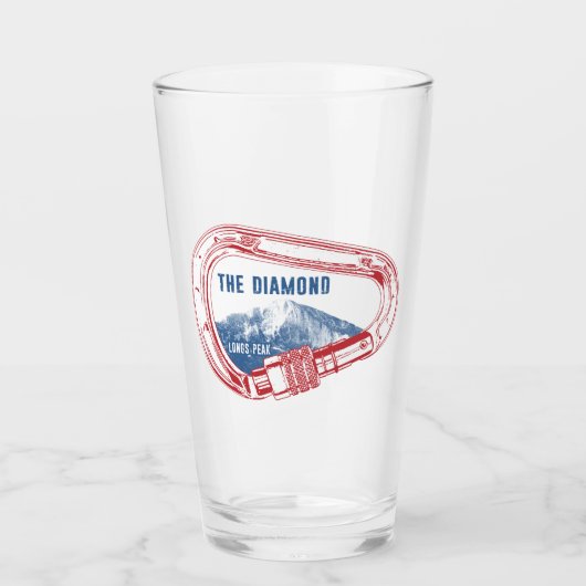 ロンズピークダイヤモンドロック登山カラビナー タンブラーグラス (正面)