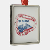 ロンズピークダイヤモンドロック登山カラビナー メタルオーナメント (右)