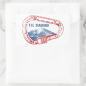 ロンズピークダイヤモンドロック登山カラビナー 長方形シール (バッグ)