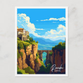 ロンダスペインアートトラベルヴィンテージイラストレーション ポストカード (正面)