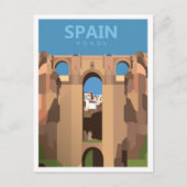 ロンダスペインヴィンテージアートトラベルイラストレーション ポストカード (正面)