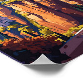 ロンダスペインヴィンテージ旅行イラストレーション ポスター (角)