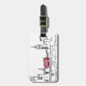 ロンドお洒落ン荷物タグ ラゲッジタグ (正面縦)