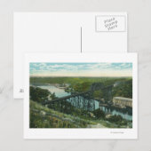 ロンドウクリークアンドウィルバーブリッジの空中表示 ポストカード (正面/裏面)