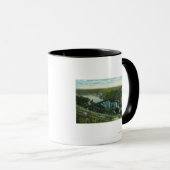 ロンドウクリークアンドウィルバーブリッジの空中表示 マグカップ (正面右)