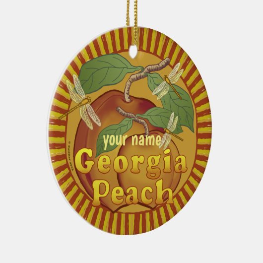 ロンドジョージアピーチス セラミックオーナメント (右)