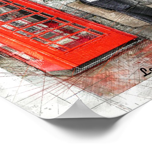 ロンドンいつものように雨が描降る ポスター (角)