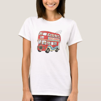 ロンドンおとぎ話の2階建てバス Tシャツ