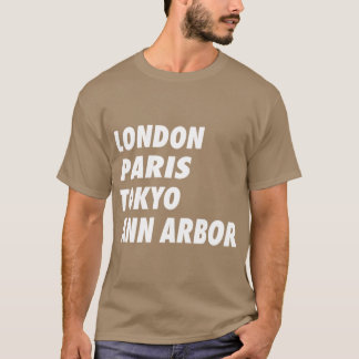 ロンドンおもしろいパリ東京アンアーバーデザイン Tシャツ