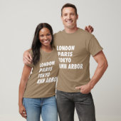 ロンドンおもしろいパリ東京アンアーバーデザイン Tシャツ (ユニセックス)
