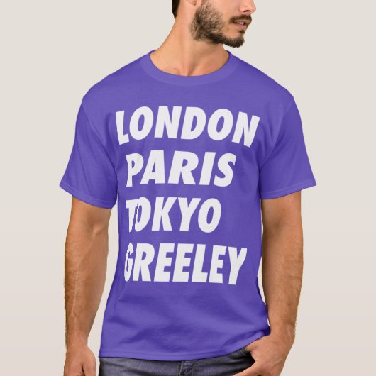 ロンドンおもしろいパリ東京グリーリーデザイン Tシャツ (正面)
