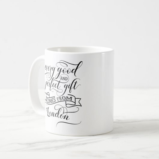 ロンドンからの全ての良く完璧な来贈り物 コーヒーマグカップ (正面左)