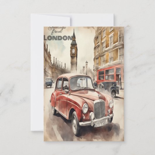 ロンドンからの挨拶 サンキューカード (正面)