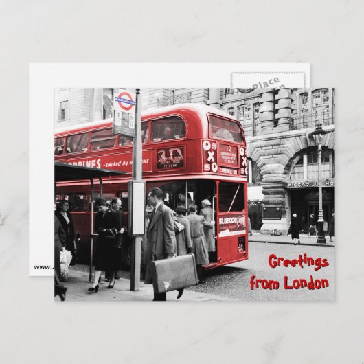ロンドンからの挨拶 ポストカード (正面/裏面)