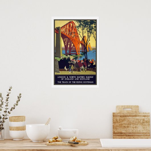 ロンドンからスコットランドヴィンテージ旅行 ポスター (キッチン)