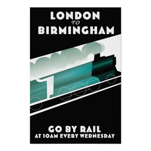 ロンドンからバーミンガムへの列車のポーズ ポスター (正面)