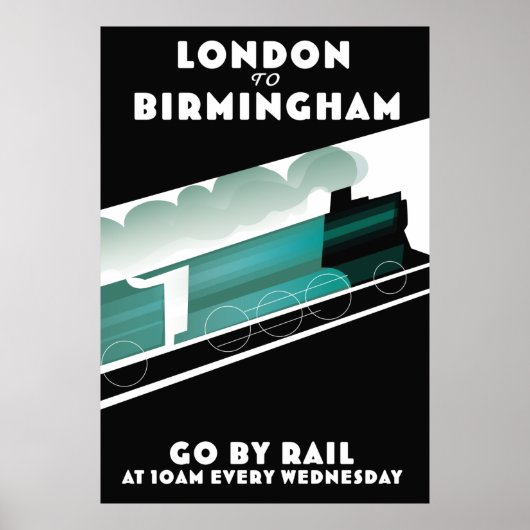 ロンドンからバーミンガムへの列車のポーズ ポスター (正面)