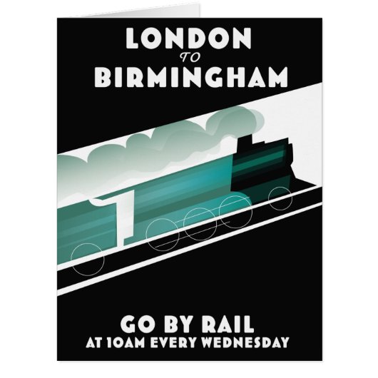 ロンドンからバーミンガムへの列車ポスター (正面)